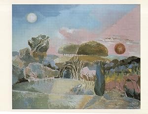 Paul Nash Landscape Of The Vernal Equinox Rare Painting Postcard
