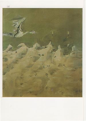 Imagen del vendedor de Bird Over Sand Welsh Graham Sutherland Painting Art Gallery Postcard a la venta por Postcard Finder