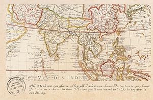 Tibet Himalayas Indian Map History India Proverb Geography Postcard