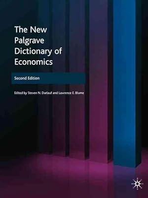 Imagen del vendedor de The New Palgrave Dictionary of Economics (Hardcover) a la venta por CitiRetail