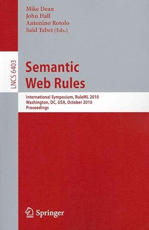 Immagine del venditore per Semantic Web Rules (Paperback) venduto da CitiRetail