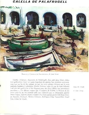 Image du vendeur pour LAMINA 31452: Barques a Calella de Palafrugell, por Joan Serra mis en vente par EL BOLETIN