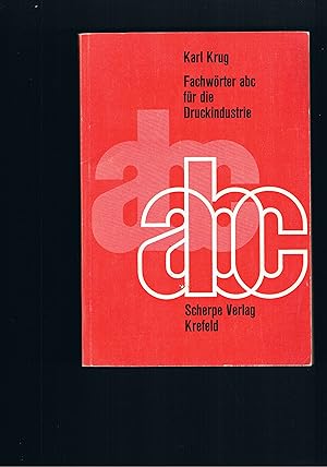 Seller image for Fachwrter ABC fr die Druckindustrie for sale by manufactura