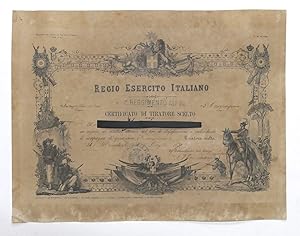 Seller image for 1 Reggimento Alpini - Certificato di Tiratore Scelto - Mondov 1899 for sale by Chartaland