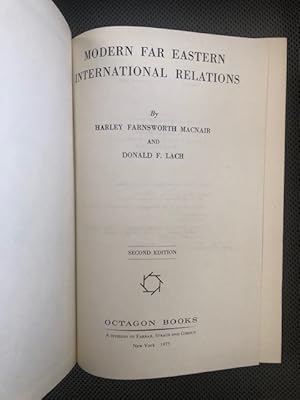 Seller image for Modern Far Eastern International Relations for sale by The Groaning Board