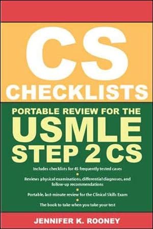 Seller image for CS Checklists: Portable Review for the USMLE Step 2 CS (Clinical Skills Exam) for sale by WeBuyBooks