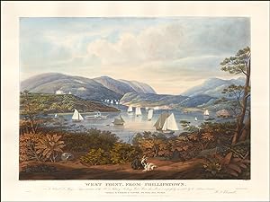 Image du vendeur pour West Point From Phillipstown. To Colonel S. Thayer Superintendant of the W.S. Military Academy, West Point, This Print is Respectfully Inscribed By His Obedient Servant W.J. Bennett mis en vente par Barry Lawrence Ruderman