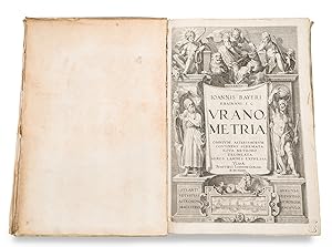 Seller image for Uranometria, omnium asterismorum continens schemata, nova methodo delineata, aeris laminis expressa. [bound with:] Explicatio characterum aeneis uranometrias imaginum, tabulis, insculptorum, addita,  commodiore hac forma tertium redintegrata. for sale by Barry Lawrence Ruderman