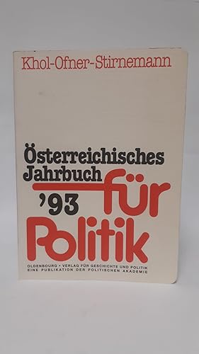 Bild des Verkufers fr sterreichisches Jahrbuch fr Politik: 1993 zum Verkauf von Antiquariat Buchkauz