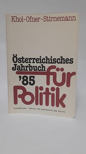 Bild des Verkufers fr sterreichisches Jahrbuch fr Politik: 1985 zum Verkauf von Antiquariat Buchkauz