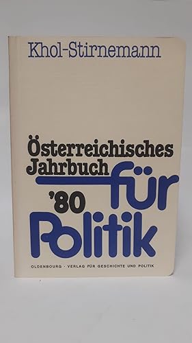 Bild des Verkufers fr sterreichisches Jahrbuch fr Politik: 1980 zum Verkauf von Antiquariat Buchkauz