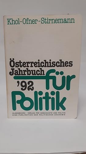 Bild des Verkufers fr sterreichisches Jahrbuch fr Politik: 1991 zum Verkauf von Antiquariat Buchkauz