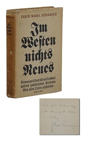 Seller image for Im Westen Nichts Neues (All Quiet on the Western Front) for sale by Burnside Rare Books, ABAA