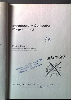 Seller image for Introductory computer programming for sale by books4less (Versandantiquariat Petra Gros GmbH & Co. KG)