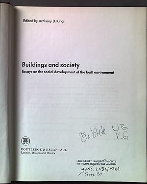 Imagen del vendedor de Buildings and Society: Essays on the Social Development of the Built Environment a la venta por books4less (Versandantiquariat Petra Gros GmbH & Co. KG)