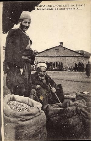 Immagine del venditore per Ansichtskarte / Postkarte Campagne d'Orient 1914-1917, Marchands de Marrons, Maronenverkufer, I. WK venduto da akpool GmbH