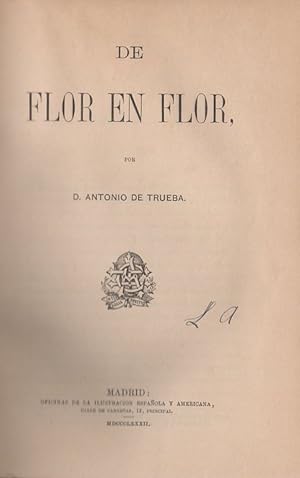 Bild des Verkufers fr De flor en flor . zum Verkauf von Librera Astarloa