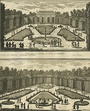 Gabriel Perelle, FranzÃ sische Barockarchitektur, Wasserspiele, Chantilly. - Gartenarchitektur. -...