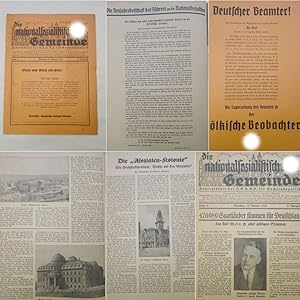 Bild des Verkufers fr Die nationalsozialistische Gemeinde. Zentralblatt der NSDAP fr Gemeindepolitik. 3. Jahrgang, Folge 2 vom 15. Januar 1935 * A s o z i a l e n - K o l o n i e als G r o  s t a d t p r o b l e m / S a a r und S a a r p f a l z e i n G a u zum Verkauf von Galerie fr gegenstndliche Kunst