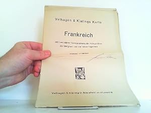 Velhagen & Klasings Karte Frankreich mit besonderer Kennzeichnung der Kriegshäfen, der Bergbau- u...