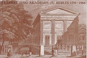 Bild des Verkufers fr Programmheft 175 JAHRE SING-AKADEMIE ZU BERLIN 1791 - 1966 Johann Sebastian Bach WEIHNACHTS-ORATORIUM 17. + 18. Dezember 1966 zum Verkauf von Programmhefte24 Schauspiel und Musiktheater der letzten 150 Jahre