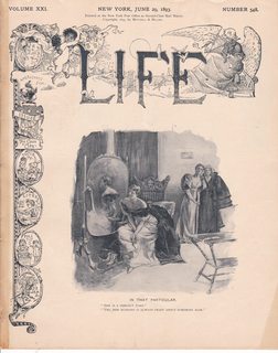 Life Magazine June 29, 1893 Vol XXI, No. 548: In That Particular