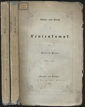 Bild des Verkufers fr Schiller und Goethe im Xenienkampf. 2 Bnde (komplett). zum Verkauf von Antiquariat Lenzen