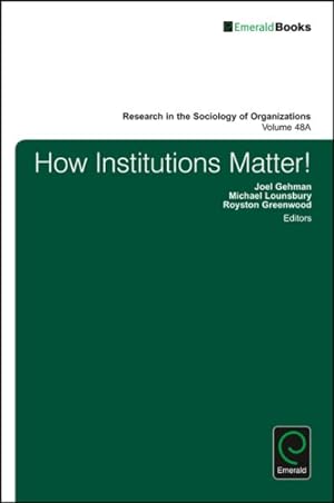 Seller image for How Institutions Matter! for sale by GreatBookPricesUK