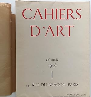 Cahiers D'Art 23e Année 1948 No. 1 Oeuvres De Picasso 1946-1948