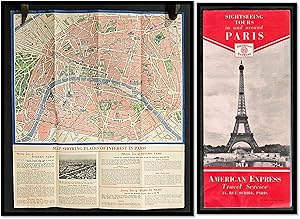 Sightseeing Tours Around Paris - American Express - Map of Paris 1950s