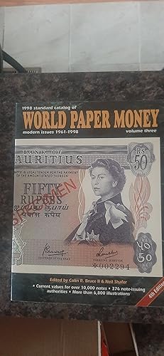 Image du vendeur pour Standard Catalog of World Paper Money: Modern Issues, 1961-1998 Volume 3 mis en vente par Darby Jones