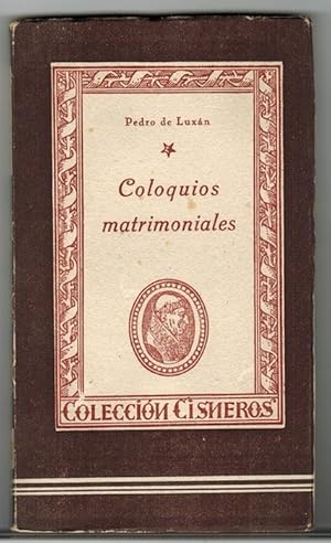 Seller image for Coloquios matrimoniales. for sale by La Librera, Iberoamerikan. Buchhandlung