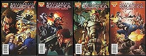 Bild des Verkufers fr Battlestar Galactica Cylon War Comic Set 1-2-3-4 Lot Raider Viper Basestar zum Verkauf von CollectibleEntertainment