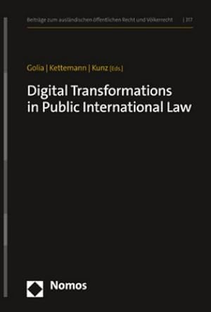 Immagine del venditore per Digital Transformations in Public International Law venduto da AHA-BUCH GmbH