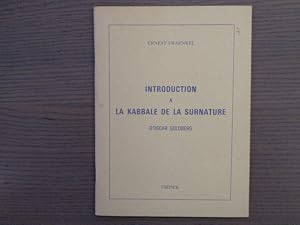 Immagine del venditore per Introduction  la kabbale de la surnature d'Oscar Goldberg. venduto da Tir  Part