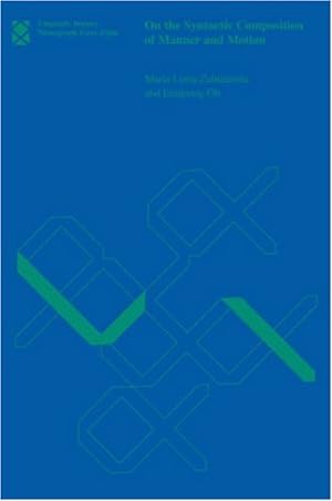 Bild des Verkufers fr On the Syntactic Composition of Manner and Motion (Linguistic Inquiry Monographs): Volume 48 (Linguistic Inquiry Monographs, 48) zum Verkauf von WeBuyBooks
