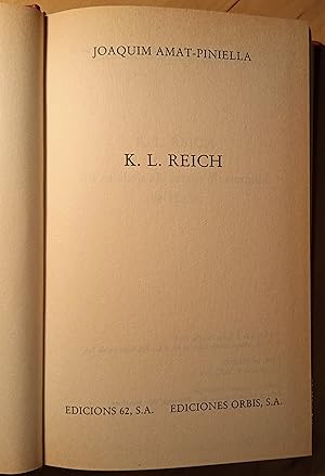 Seller image for K. L. Reich for sale by Llibres Bombeta