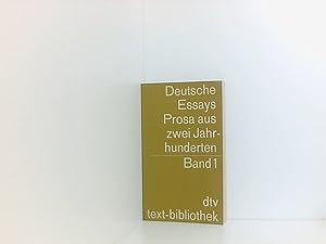 Seller image for Deutsche Essays - Prosa aus zwei Jahrhunderten - DTV Text-Bibliothek - Band 1 for sale by Book Broker