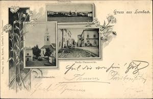 Ansichtskarte / Postkarte Lembach im Mühlkreis Oberösterreich, Marktplatz, Kirche, Gesamtansicht