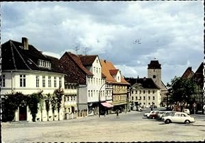 Bild des Verkufers fr Ansichtskarte / Postkarte Schningen am Elm, Markt, Fahrzeuge, Turm zum Verkauf von akpool GmbH