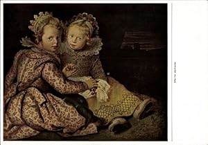 Bild des Verkufers fr Sammelbild Die Malerei des Barock, Cornelis de Vos, Die Tchter des Knstlers - Sammelwerk Nr. 11, Gruppe 44, Bild Nr. 61 zum Verkauf von akpool GmbH