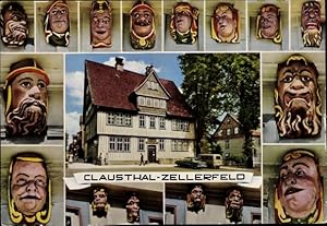 Imagen del vendedor de Ansichtskarte / Postkarte Clausthal Zellerfeld im Oberharz, Bergapotheke, bekannt als Fratzenapotheke, Masken a la venta por akpool GmbH