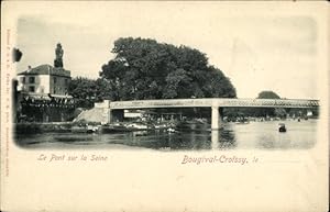 Ansichtskarte / Postkarte Croissy Bougival Yvelines, Le Pont sur la Seine