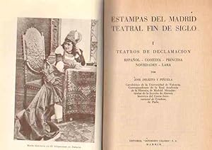 Seller image for Estampas del Madrid Teatral Fin de Siglo. I: Teatros de declamacin: Espaol - Comedia - Princesa - Novedades - Lara. for sale by Librera Astarloa