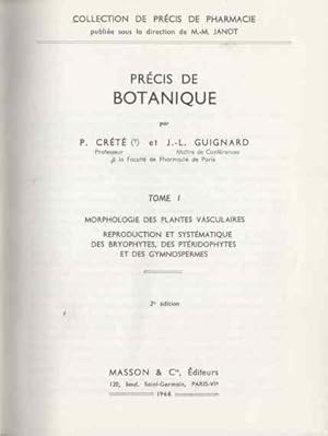 Bild des Verkufers fr Prcis de Botanique. Tomo II: Systmatique des angiospermes . zum Verkauf von Librera Astarloa