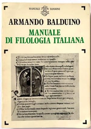 Bild des Verkufers fr Manuale Di Filologia Italiana zum Verkauf von PsychoBabel & Skoob Books