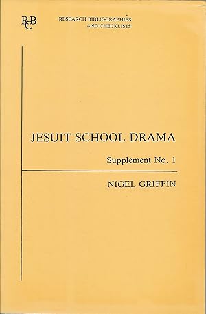 Bild des Verkufers fr Jesuit school drama. Supplement No.1 zum Verkauf von CA Libros