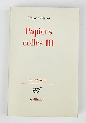 Image du vendeur pour Papiers colls. III mis en vente par Librairie-Galerie Emmanuel Hutin