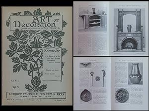 ART ET DECORATION - AVRIL 1910 - SZABO, FOLLOT, DUNAND, BELLERY DESFONTAINES