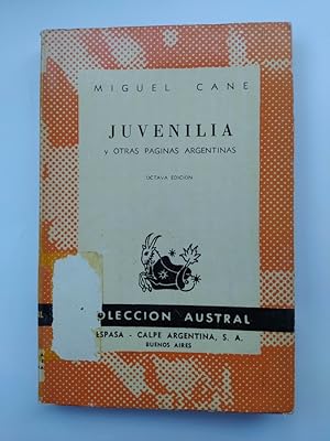 Imagen del vendedor de JUVENILIA Y OTRAS PAGINAS ARGENTINAS. Coleccin Austral n 255. a la venta por TraperaDeKlaus